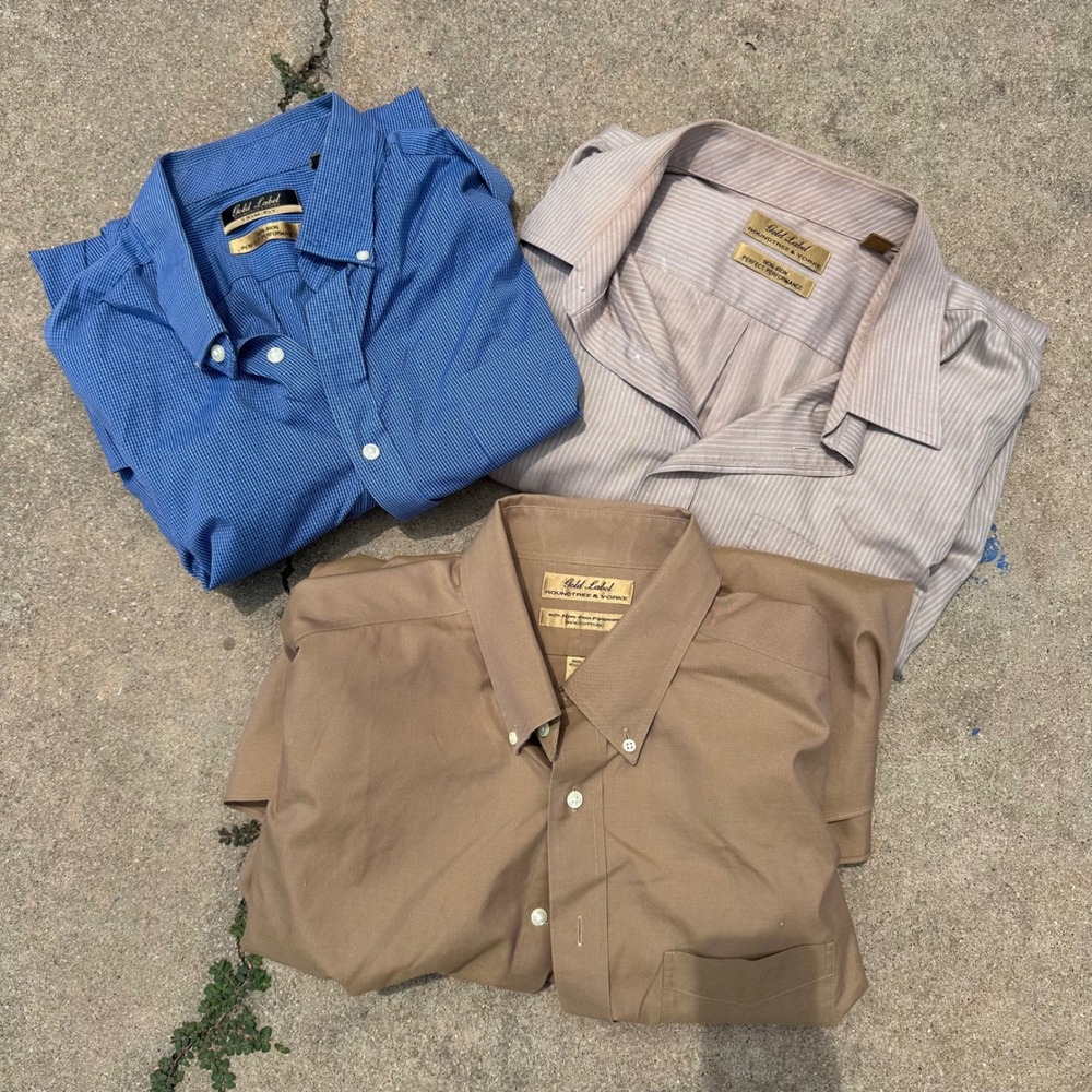 Roundtree‎ & Yorke Gold Label Non-Iron Button Down Shirts XL